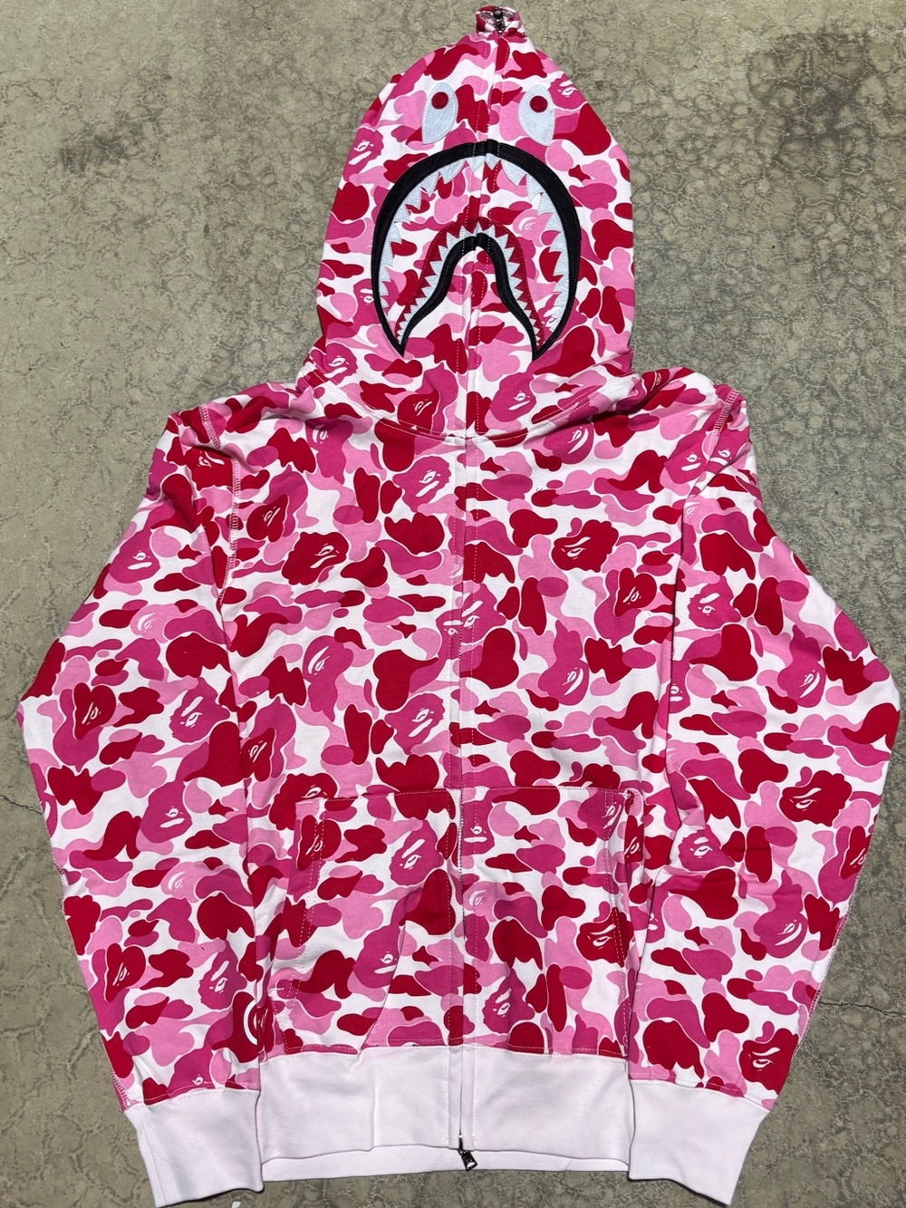 BAPE Big ABC Camo Shark Full Zip Hoodie Pink